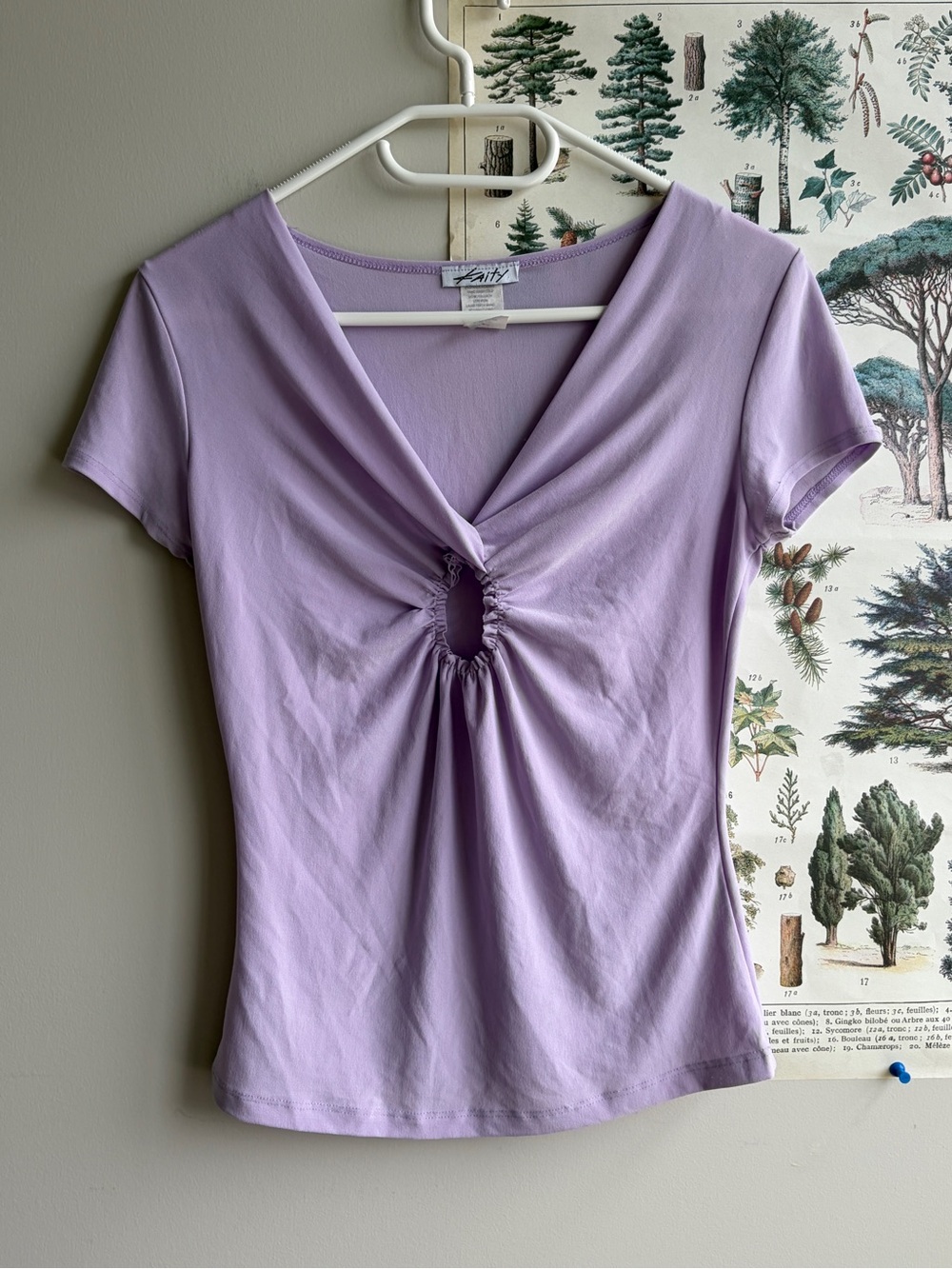 vintage Kaity Keyhole V-Neck Top Small